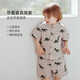 Babylove baby shirt summer thin pure cotton gauze short-sleeved cardigan going out T-shirt boys casual tops through the Jurassic 80