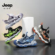 JEEP Kids Sandals 2025 Summer New Style Comfortable and Lightweight Girls Sports Sandals Rotating Button Boys Running Sandals 75210 Dark Blue Moon (Baotou Sandals) 28 / Inner length approximately 18.1cm