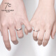 Seven Degrees Silver Jewelry S925 Silver Couple Rings for Men and Women Rings Simple Frosted Silver Jewelry Ring Opening Fashion Jewelry Korean Style Student Holiday Gift Couple Pair