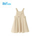 361 Children's clothing girls dress woven suspender skirt 2026 summer new style breathable skirt for middle and large children oatmeal color 160