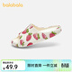 BALABALA balaOne children's shoes children's slippers boys and girls sandals 2026 Xiaxin non-slip home shoes white red tone 00316 25