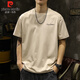 Pierre Cardin short-sleeved T-shirt men's summer heavyweight cotton bottoming shirt men's simple round neck top men's white XL