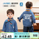 LUSON Little O Dad Baby Boy Baby Boy Autumn Denim Shirt Boy 2025 New Baby Long Sleeve Retro Autumn Clothing Denim Blue 73