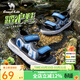 Camel children's sandals summer open toe beach shoes non-slip outdoor casual shoes for middle and large children black/blue 37