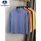 Navigare men's half-zip sweatshirt spring and autumn casual solid color half turtleneck long-sleeved T-shirt men's autumn and winter cotton T inner layering shirt beige M Recommended weight (90-115Jin Jin equals 0.5 kg)