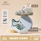 YEEHOO children's shoes summer breathable infant sandals soft sole non-slip toddler shoes mesh sandals antibacterial shoes white green size 23 recommended foot length 13-14cm