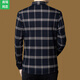 B PRORSUM Burberry men's long-sleeved plaid shirt 2026 autumn new business casual middle-aged sheep. Wool floral shirt upper blue M 165 recommended 100-115Jin Jin equals 0.5 kg