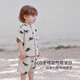 Babylove baby shirt summer thin pure cotton gauze short-sleeved cardigan going out T-shirt boys casual tops through the Jurassic 80