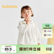 Balabala shopping mall same style baby shirt sweet A-shaped girls long-sleeved top autumn wear white tone 00311 80