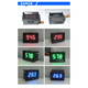 YB21 DC0-10V 0-30V 0.36 inch 3-digit LED digital display voltmeter small digital voltmeter black shell_three wires_green characters 0-30V
