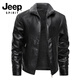 JEEP SPIRIT Jeep high-end leather jacket for men autumn and winter 2026 new outdoor travel versatile personality handsome outfit jacket brown XL