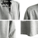 JEEP SPIRIT stand collar sweatshirt men's 2026 spring new sports casual long-sleeved round neck jacket men's business tops heavy gray M 80 - 105 Jin Jin is equal to 0.5 kg