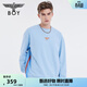 BOY LONDON rock flame spring couple long-sleeved twill embroidered pullover round neck sweatshirt N03900 blue M