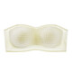 Strapless bra for women, non-slip, push-up small breasts, summer thin, traceless, ice-silk, non-falling tube top, chest-wrapped and beautiful back bra, champagne color S