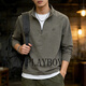 Playboy Half-Zip Stand Collar Sweater Men's 2026 Spring Business Casual Loose Bottoming Shirt Top Jacket Light Gray M 100-120Jin Jin equals 0.5 kg