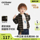 Ciciibear (ciciibear) ciciibear boys plaid shirt autumn 2025 new baby boy long-sleeved shirt jacket children's thermal top red brown group 110