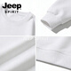 JEEP SPIRIT Jeep American Retro Round Neck Sweater Men's 2026 Spring New Loose Versatile Casual Tops Bottoming Jacket White S 95-120 Jin Jin is equal to 0.5 kg