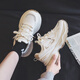 
Huili women's shoes thick-soled dad shoes women's breathable versatile trendy shoes retro casual shoes J841Z beige 39