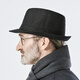 SOMUBAY Men's top hat, autumn and winter thin jazz hat for middle-aged and elderly people, retro Shanghai beach hat, father's gentleman hat for all seasons, black [suitable for all seasons] regular size (head circumference 57-58CM)