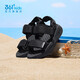 361 Children's Shoes Girls Sandals Open Toe Summer New Girls Sports Sandals Children's River Tracing Shoes Student Breathable Sandals Carbon Black 33