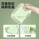 
Xinmeiya glass lunch box microwave heating student office workers bring rice insulation lunch box partition lunch box sealing fresh box Chang Sandi 1050ml + soup bowl 750ml + insulation bag