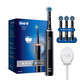 Ole B Brosse à dents électrique Pro4 Ultra Double-Branch 3d Sound Wave Round Head Clean Cleaning Gums Donne à la petite amie des hommes Couple d'anniversaire haut de gamme