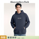 Abercrombie & Fitch American retro simple comfortable trendy daily LOGO fleece hooded sweatshirt 26 spring men's 122-6176 dark navy blue S (175/92A)