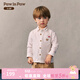 PawinPaw Cartoon Bear Children's Clothing 26 Years New Boy and Child Lapel College Style Shirt Cute and Loose Ivory/39 110