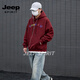 JEEP SPIRIT American Retro Couple Sweater 2026 Spring New Loose Versatile Hooded Top Jacket Gray S