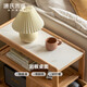 
Genji Wooden Solid Wood Coffee Table Sofa Side Cabinet Cabinet corner table movable narrow side table ash walnut pure black rock slab side table 0.3m