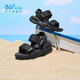 361 Children's Shoes Girls Sandals Open Toe Summer New Girls Sports Sandals Children's River Tracing Shoes Student Breathable Sandals Carbon Black 33