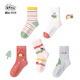 Bambi trendy socks children's socks summer thin mesh breathable boneless mid-calf cotton socks BB25024 14-16 size
