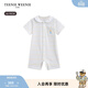 Teenie Weenie Kids 26 years new baby boy baby striped short-sleeved jumpsuit white 73cm