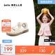 Belle Girls' Shoes Holiday Style Roman Sandals Shopping Mall Same Style Hollow Casual Sandals 15000B75 Beige 28