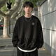 Playboy American Heavyweight Velvet Thickened Round Neck Sweater Men's 2026 Spring Loose Casual Bottoming Shirt Top Black S 95-120Jin Jin is equal to 0.5 kg