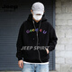 JEEP SPIRIT American Retro Couple Sweater 2026 Spring New Loose Versatile Hooded Top Jacket Gray S