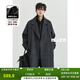 Earl Zall fake two-piece all-wool double-sided woolen coat men's medium-length commuter coat wilderness Maillard 2024 autumn and winter new style Night Frost Gray S 165