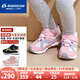 Yuexing children's shoes, autumn and winter children's cotton shoes, boys and girls, velvet thickened winter shoes, warm sports shoes, pink 25.5 (inner length 16cm, suitable for feet 15cm long)