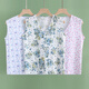 AB AB Summer Summer delgada algodón en V de algodón en V ropa de cárdigan chaleco de cárdigan de mediana edad y ancianos con pijamas y sudadera S724 Blue Rose XL (165/95)