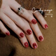CandyMoyo healthy 0-toxic water-based nail polish no-bake manicure long-lasting whitening non-tearable red fine glitter