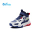 361 Shopping mall same style children's shoes, boys' plus velvet warm cotton shoes, 2024 winter new two-cotton sports shoes, style 4, light blue/feather white 32