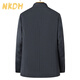 NKDH high-end cashmere coat men's Chinese stand-up collar tunic wool suit dad autumn and winter Chinese jacket woolen coat gray without liner XL 180 recommended 145-165 Jin Jin equals 0.5 kg
