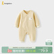 Tongtai baby jumpsuit autumn and winter pure cotton warm baby clothes newborn baby romper pajamas yellow 73cm