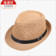 Hengyuanxiang Sombrero para hombre Sombrero para el sol Verano Nuevo Protector solar al aire libre Jazz Sombrero de moda informal Sombrero de paja de lino Caqui para hombre Adulto Talla única Adecuado para circunferencia de la cabeza 55-58 cm