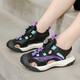 Boys' Baotou Sandals 2025 Summer New Soft Sole Anti-Slip Children's Beach Shoes Versatile and Handsome Student Sandals 633/Black Purple Size 32 Standard Size