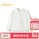 Balabala shopping mall same style girls' shirt children's long-sleeved autumn clothing comfortable cool antibacterial white 10101 130