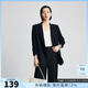 Tricolor Acetic Acid 2025 Autumn New Commuting Blazer Suit Temperament Simple Black M 160/84A