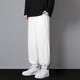 Foss Phil Retraso Pantalones casuales para hombres Summer Summer Black Spring y Autumn Nine Punta Lo suelto Occidente de patas amplias con patas de patas de patas de patas anchas para hombres.