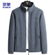 ROMON jacket men's autumn business casual large size warm fleece soft polar fleece jacket men CS88 dark blue XL