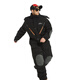 Wind Hunter Fishing Suit Winter Men's Windproof, Rainproof, Warm and Coldproof Ice Fishing Outdoor Water-Repellent Sea Fishing Jumpsuit Down Jacket Black Arctic Goose Down Jumpsuit 2XL